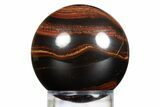 Polished Tiger Iron Stromatolite Sphere - Billion Years #308772-1